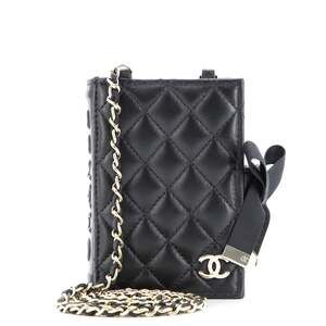 Chanel Cc Book Card Holder With Chain #206362C28B
